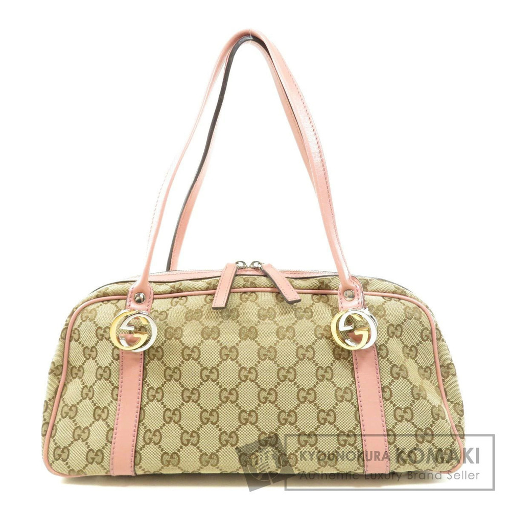 Gucci GG Canvas Twins Bag monogrammed body leather interlocking G
